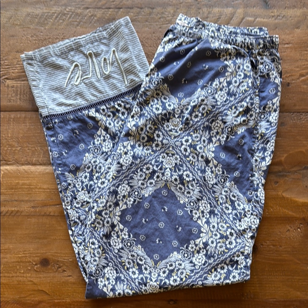 Blue Floral pajama Bottoms